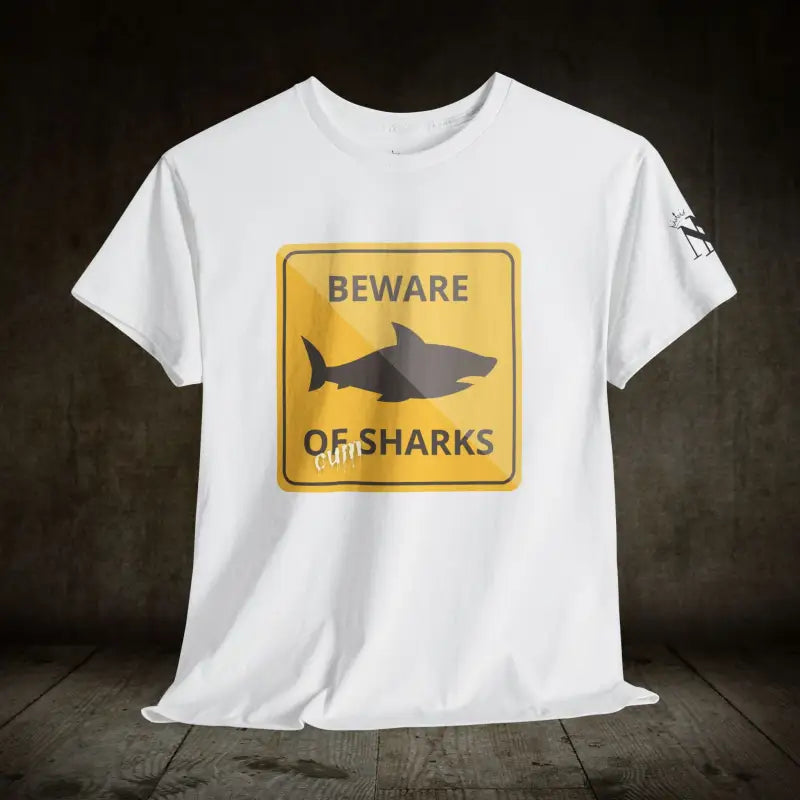 Beware of Cum Shark | Mix & Match 100% Cotton Unisex Fun-Flirty Lovers’ Tees