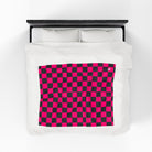 Signature Pink Black Checkers | Mix & Match Velveteen Fun-Flirty Lovers’ Blankets