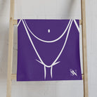 Sexy Female Outline Purple Cum Towel