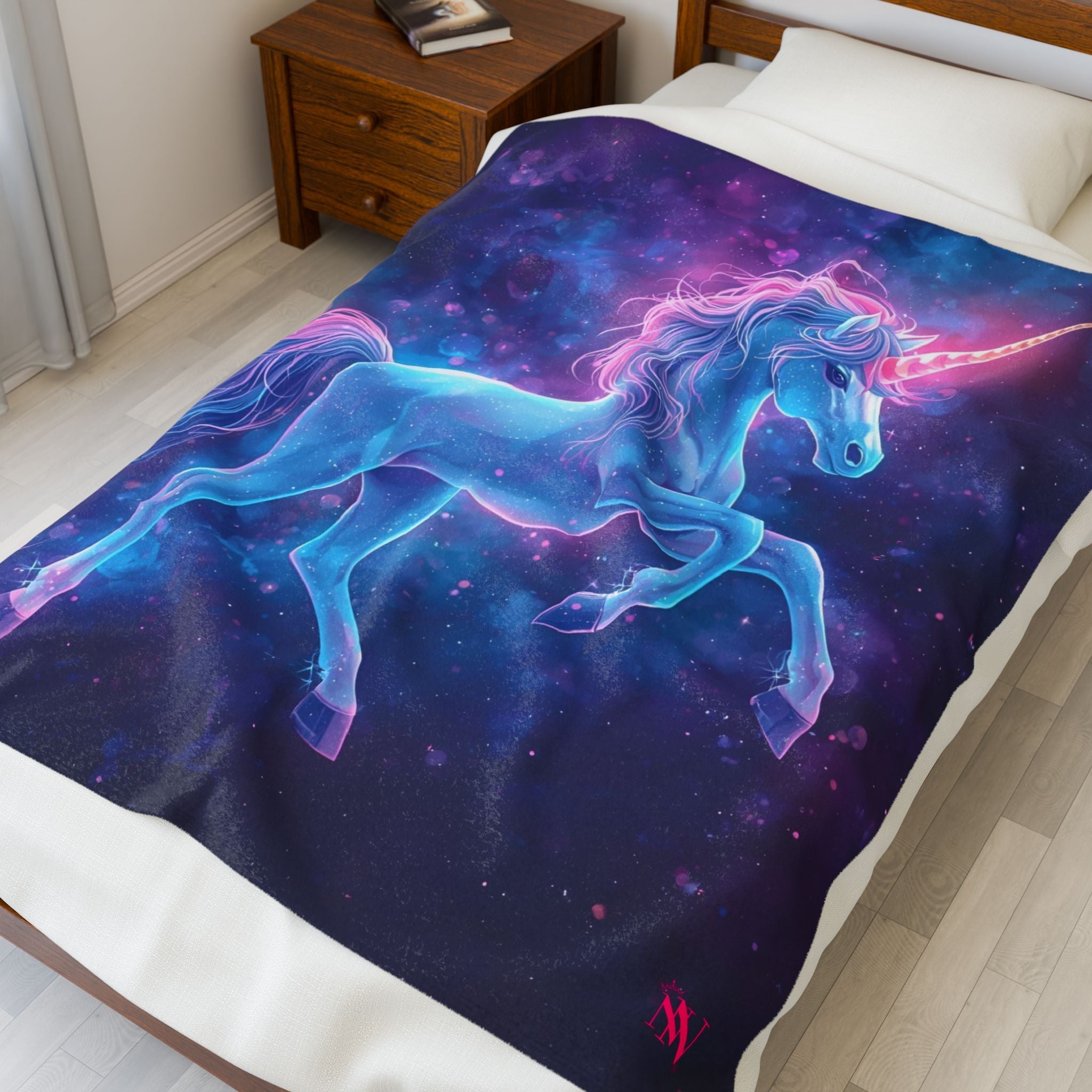 Unicorn Glow Print | Mix & Match Velveteen Fun-Flirty Lovers’ Blankets
