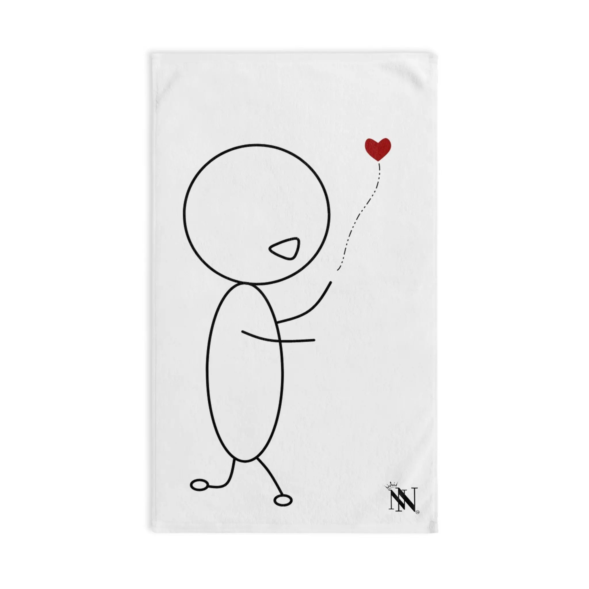 Stick Man Heart Balloon Cum Towel