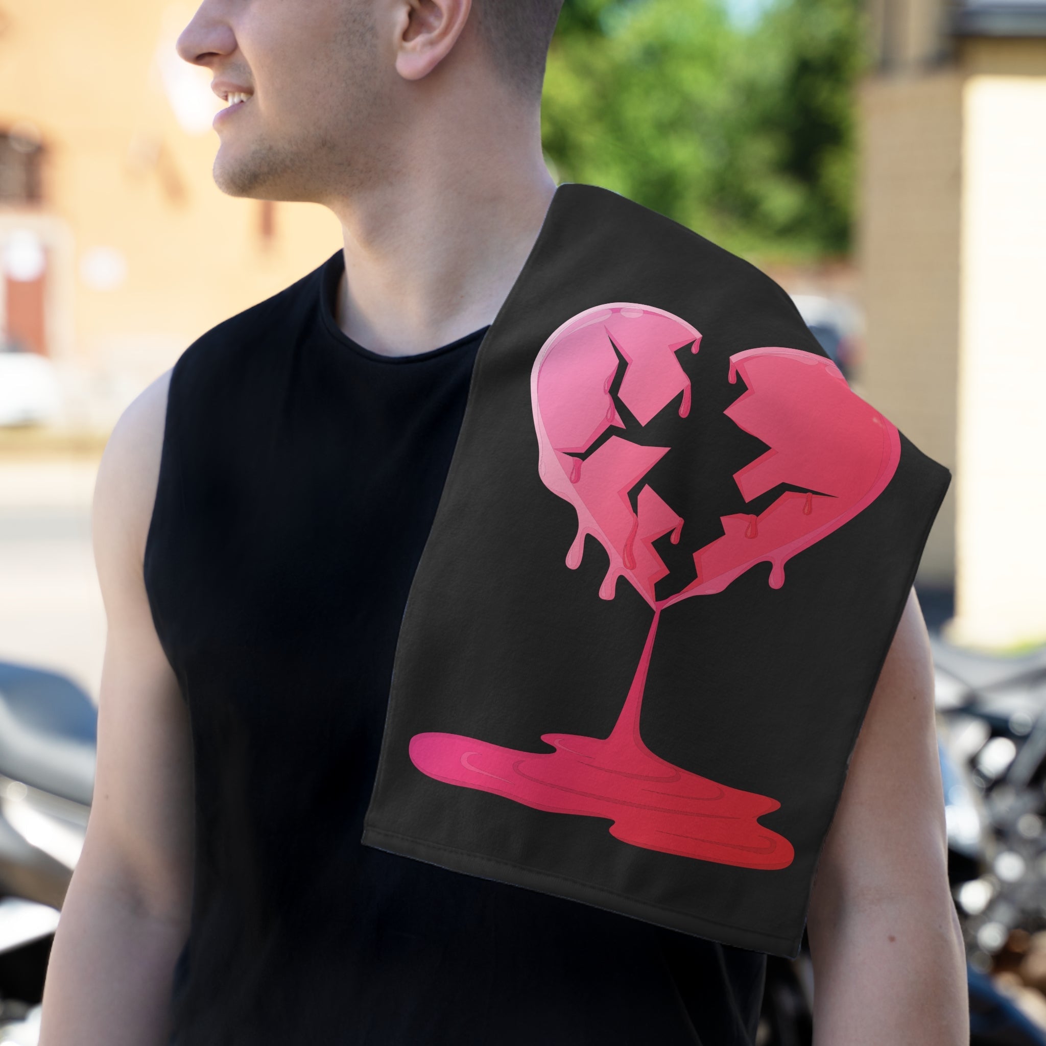 Bleeding Love Black | Mix & Match Soft Fun-Flirty Lovers’ Towels