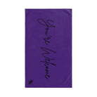 You’re Welcome Purple | Mix & Match Classic Fun-Flirty Lovers’ Towels