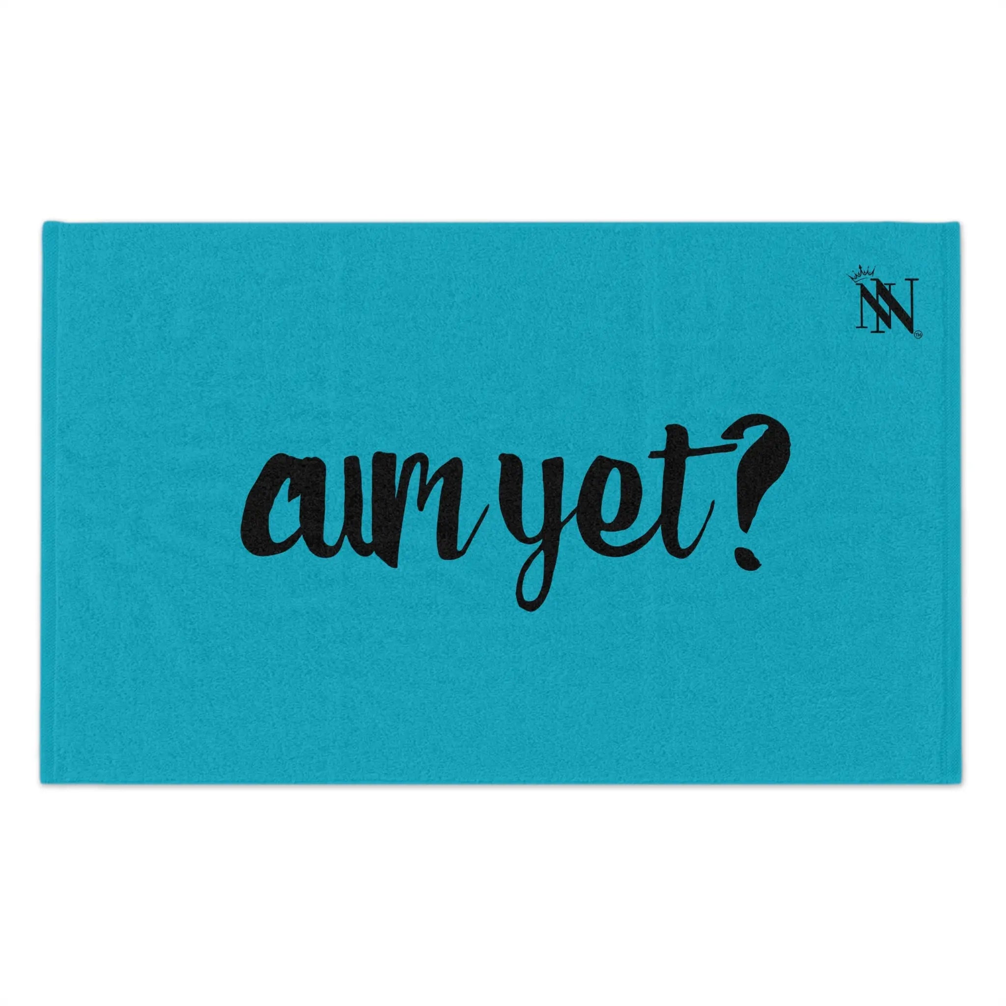 Cum Yet? Teal | Mix & Match Soft Fun-Flirty Lovers’ Towels