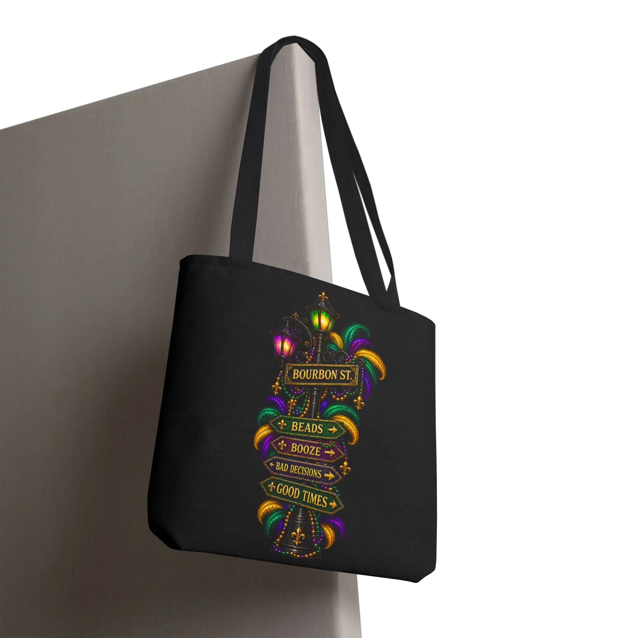 Bourbon St. Sign Bad Decisions Tote Bag