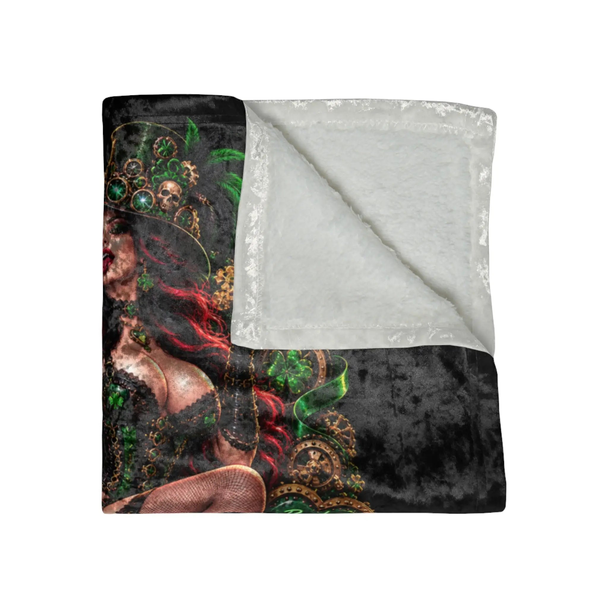 St. Patrick’s Day Wicked Fantasy Crushed Velvet Blanket