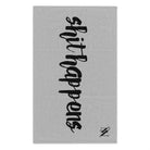 Shit Happens Silver | Mix & Match Soft Fun-Flirty Lovers’ Towels