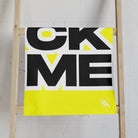 SUCK ME Block Letter Neon Yellow Cum Towel