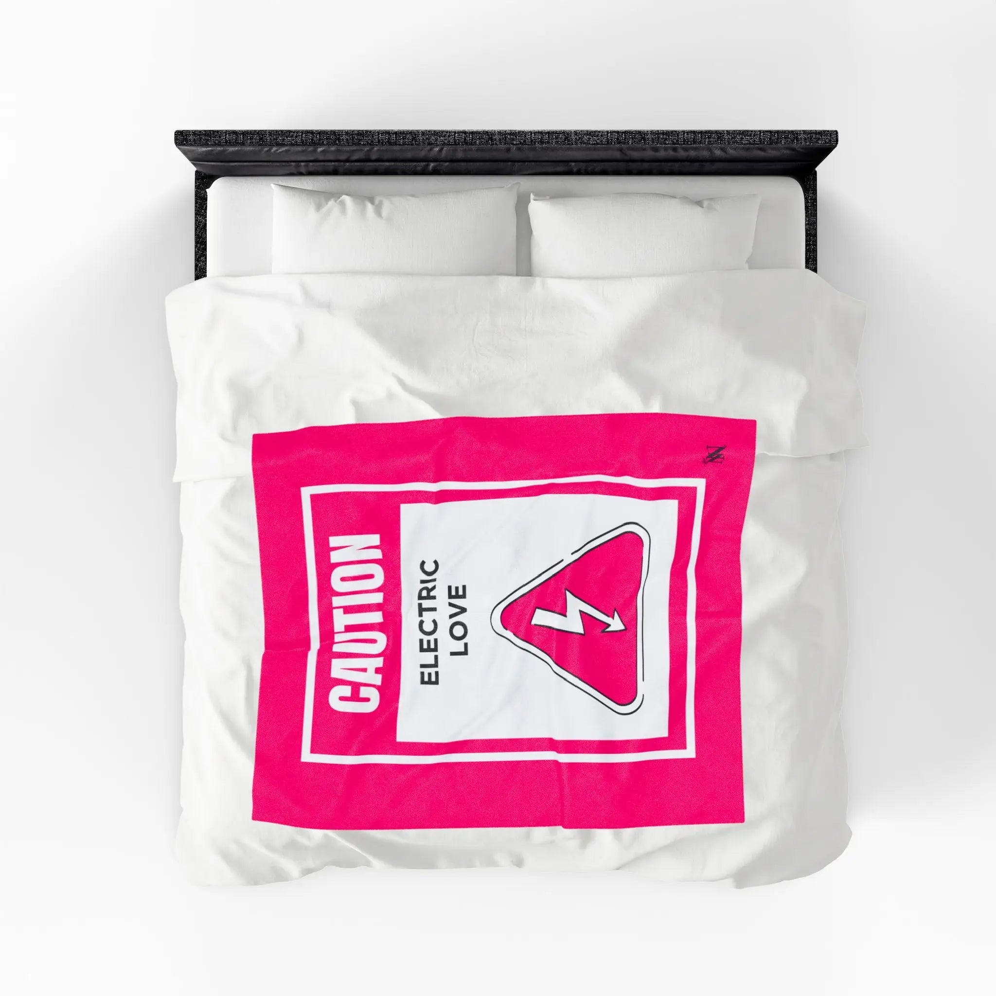 Caution Electric Love Romantic Gifts Silky Soft Love Blanket