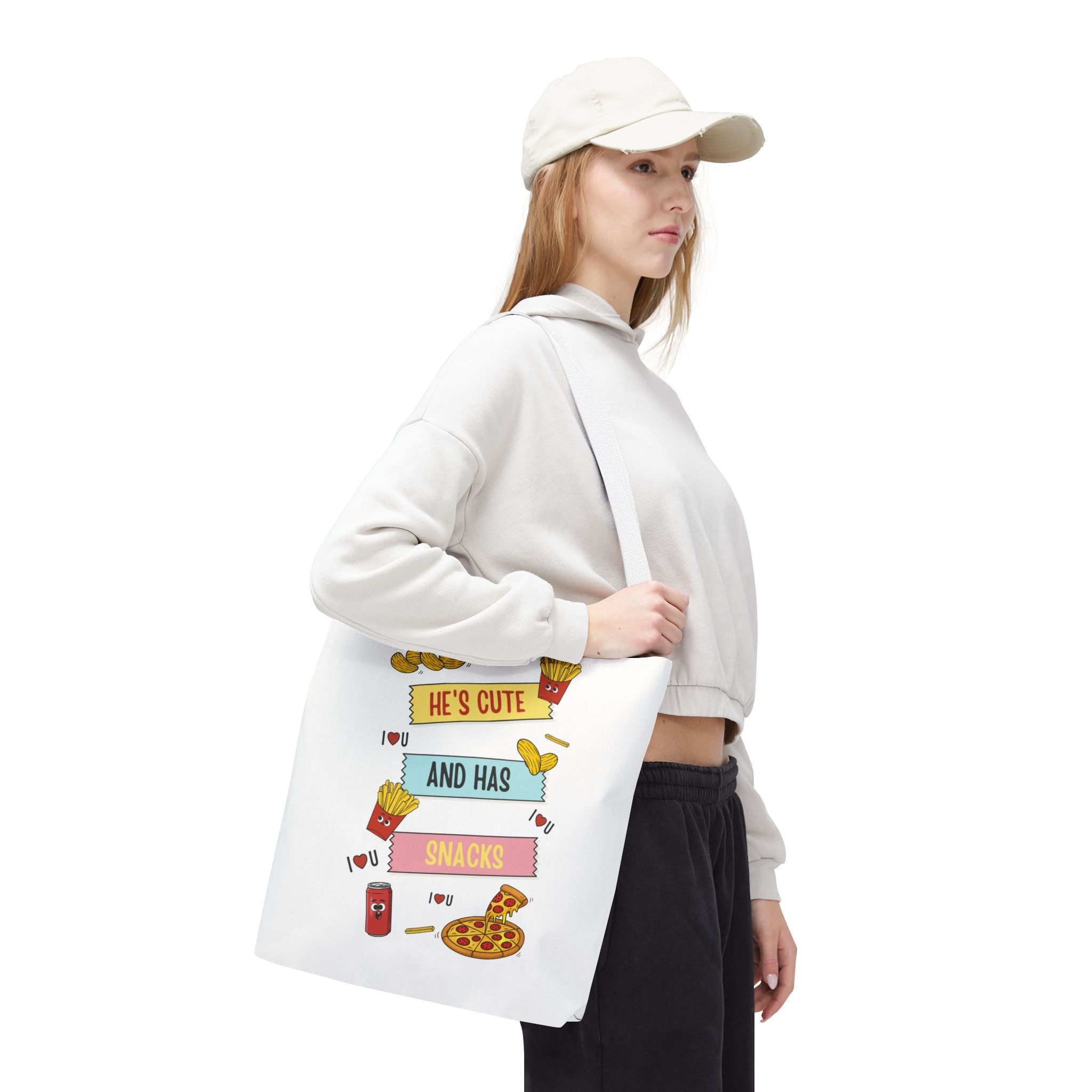 He’s Cute and Has Snacks | Mix & Match Fun-Flirty Lovers’ Totes
