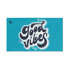 Good Vibes Blue Splash Teal Cum Towel