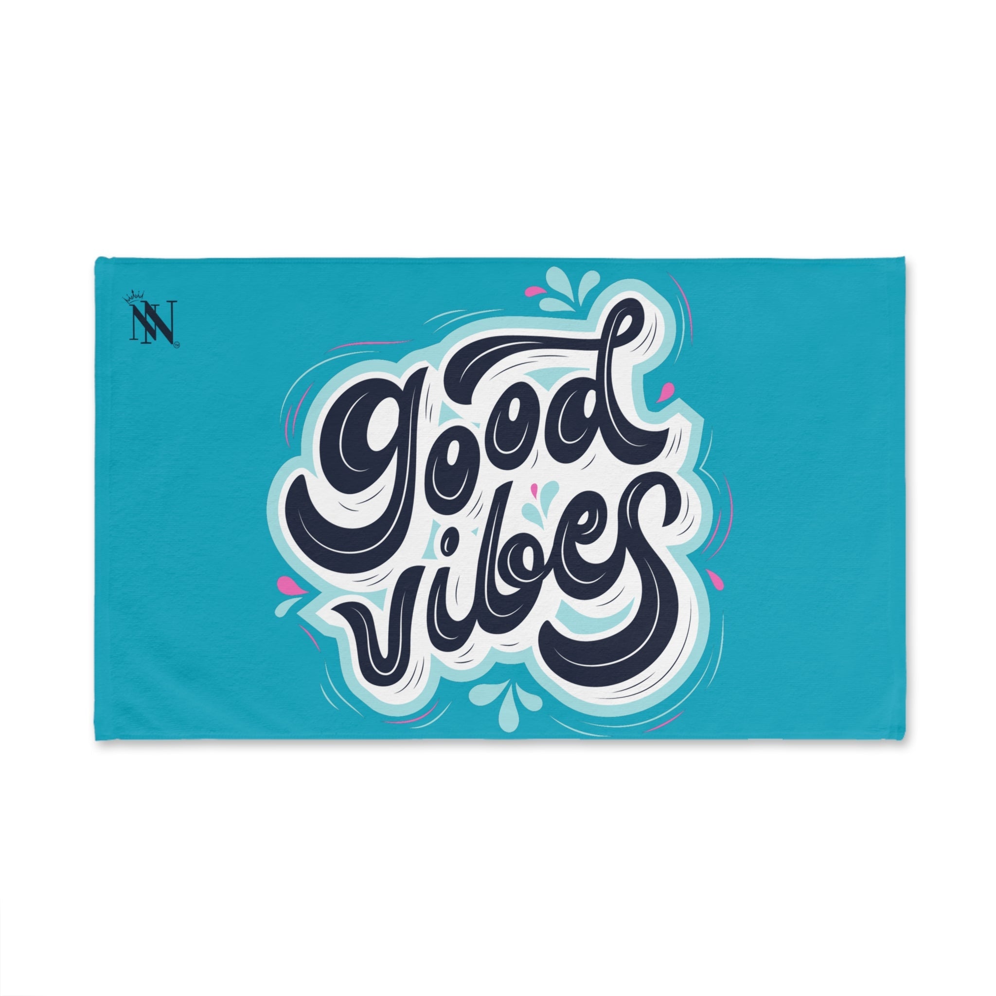 Good Vibes Blue Splash Teal Cum Towel