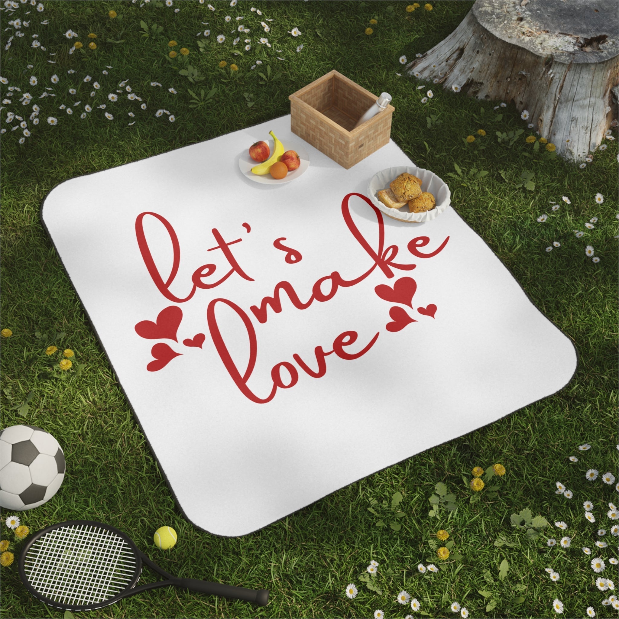 Let’s Make Love Hearts Sex Blanket