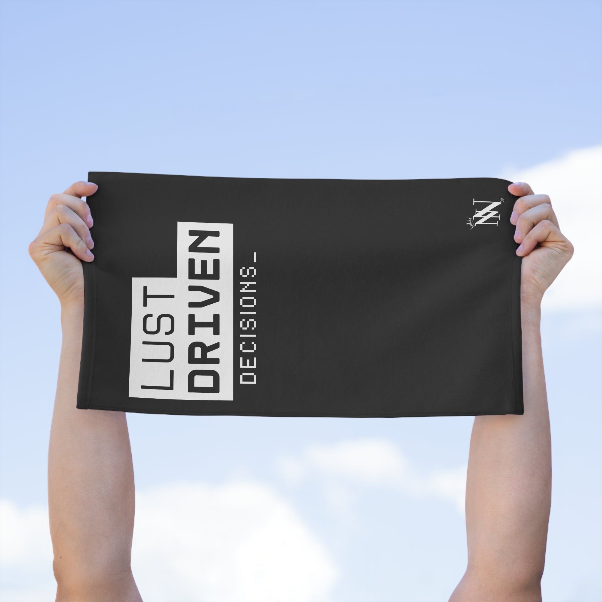 Lust Driven Decisions Black | Mix & Match Soft Fun-Flirty Lovers’ Towels