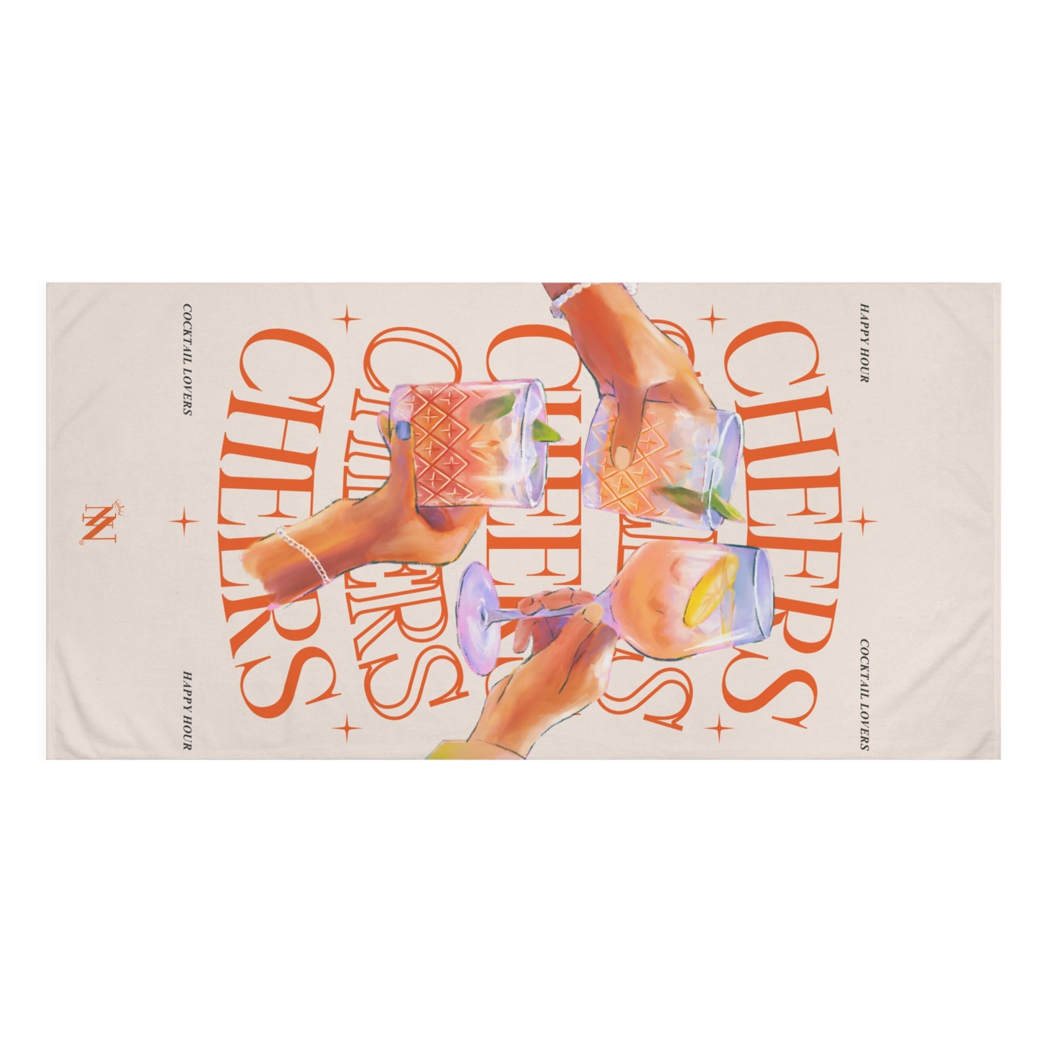 Cheers Cocktail Lovers | Mix & Match XL Fun-Flirty Lovers’ Towels