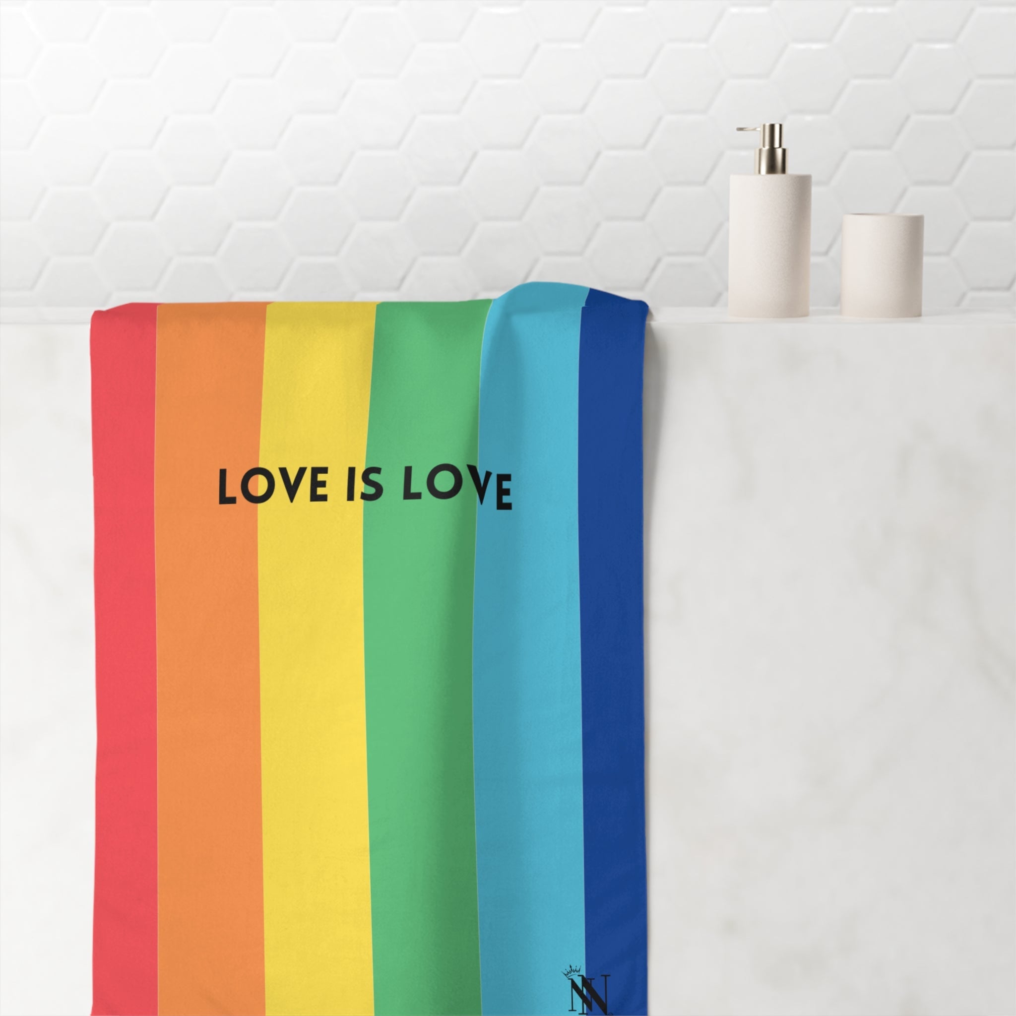 Love is Love Rainbow | Mix & Match XL Fun-Flirty Lovers’ Towels
