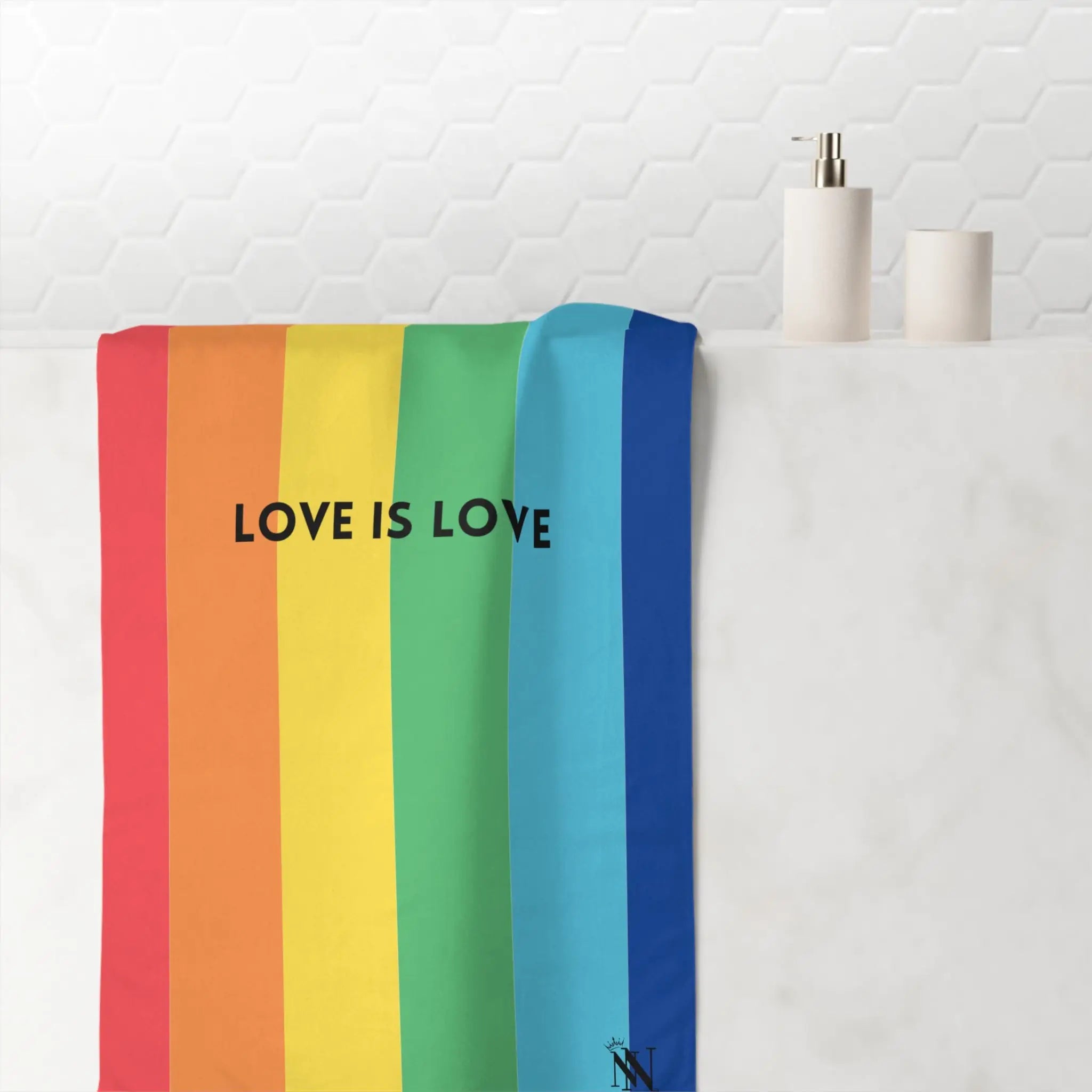 Love is Love Rainbow | Mix & Match XL Fun-Flirty Lovers’ Towels