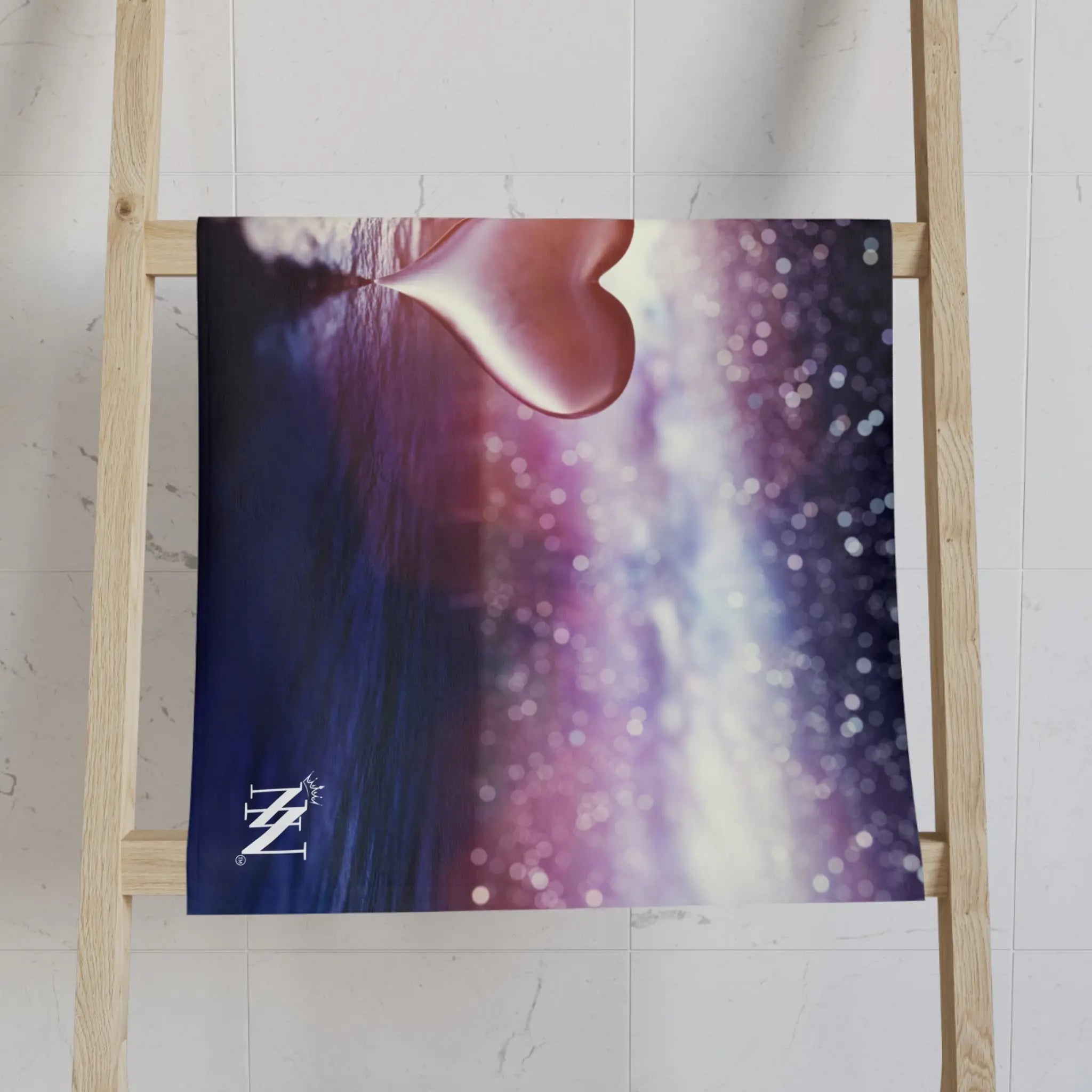 Cosmic Shining Heart Cum Towel