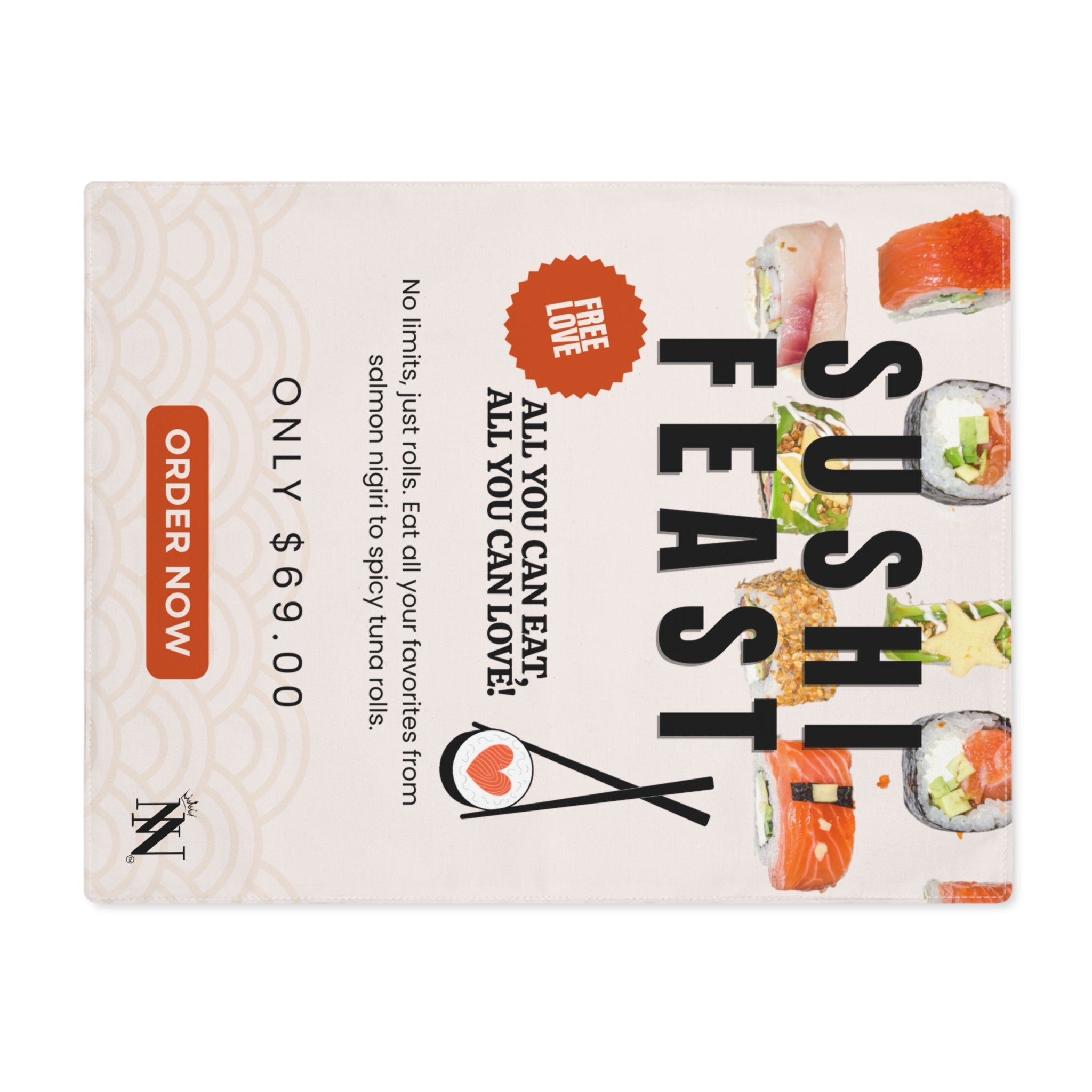 Sushi Feast | Mix & Match Playful Fun-Flirty Lovers’ Toy Mats