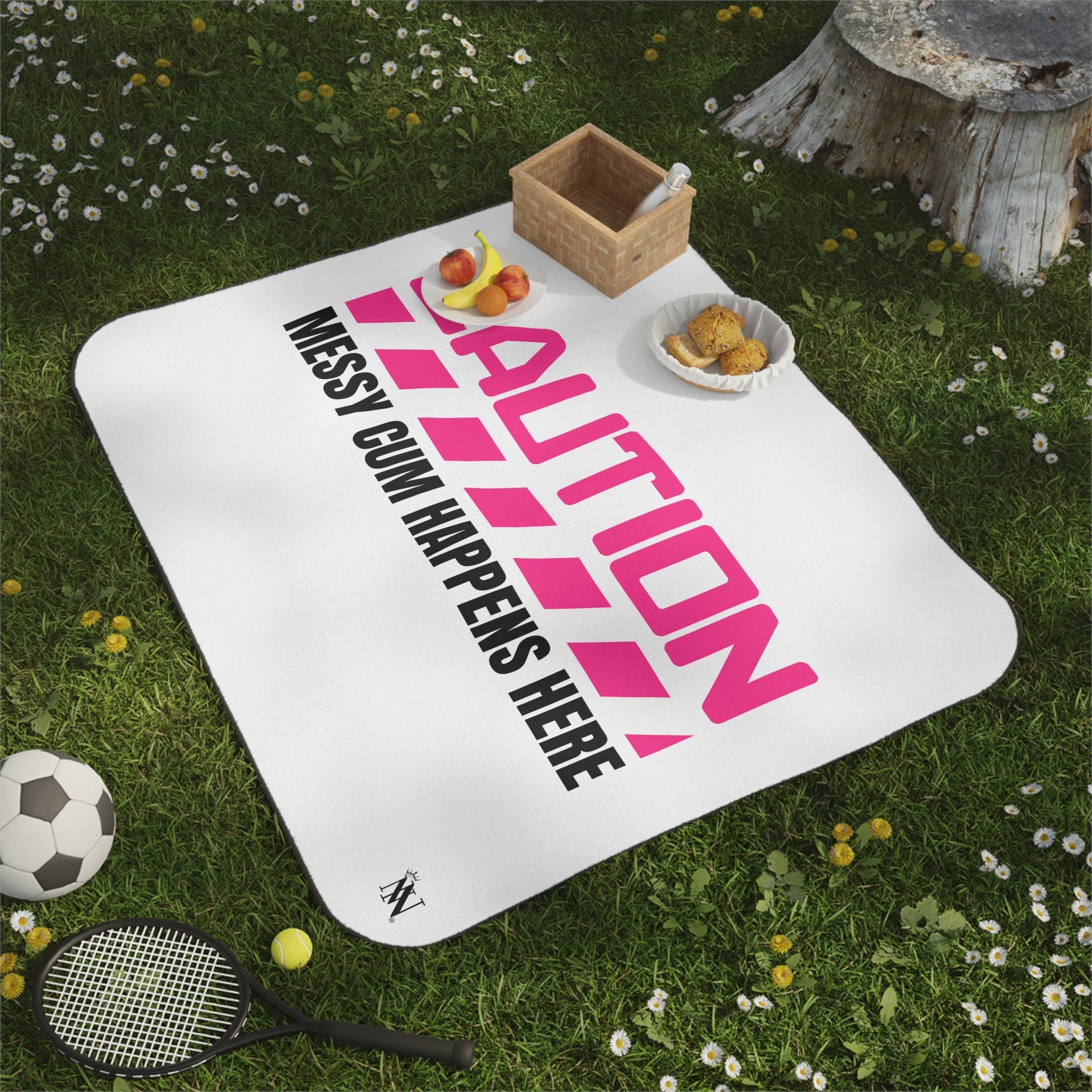 Caution: Messy Cum Happens Here | Mix Match Fun-Flirty Lovers’ Water-Resistant Blankets