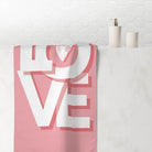 Block Letter Love Heart | Mix & Match XL Fun-Flirty Lovers’ Towels