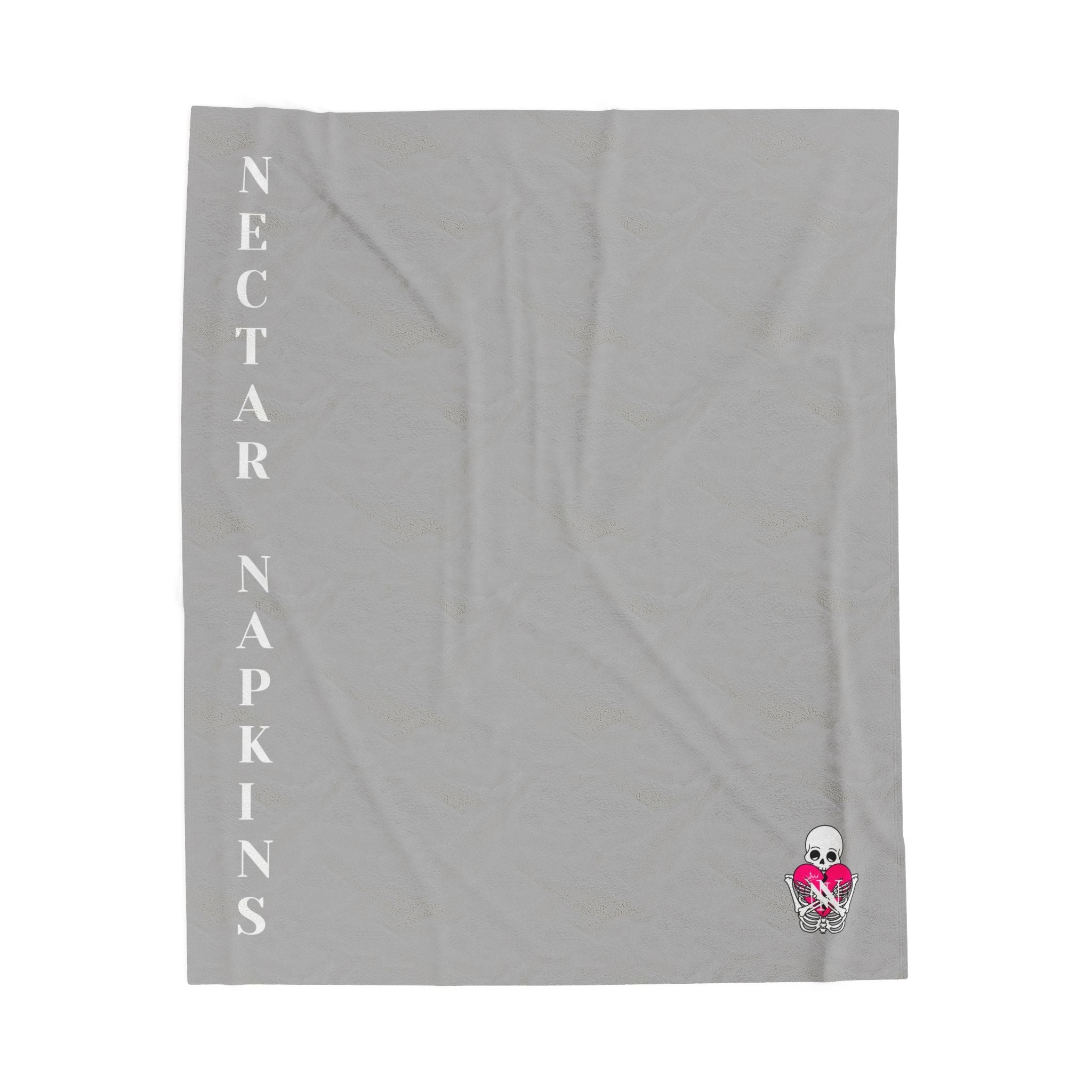 Nectar Napkins Brand Light Grey Love Blanket