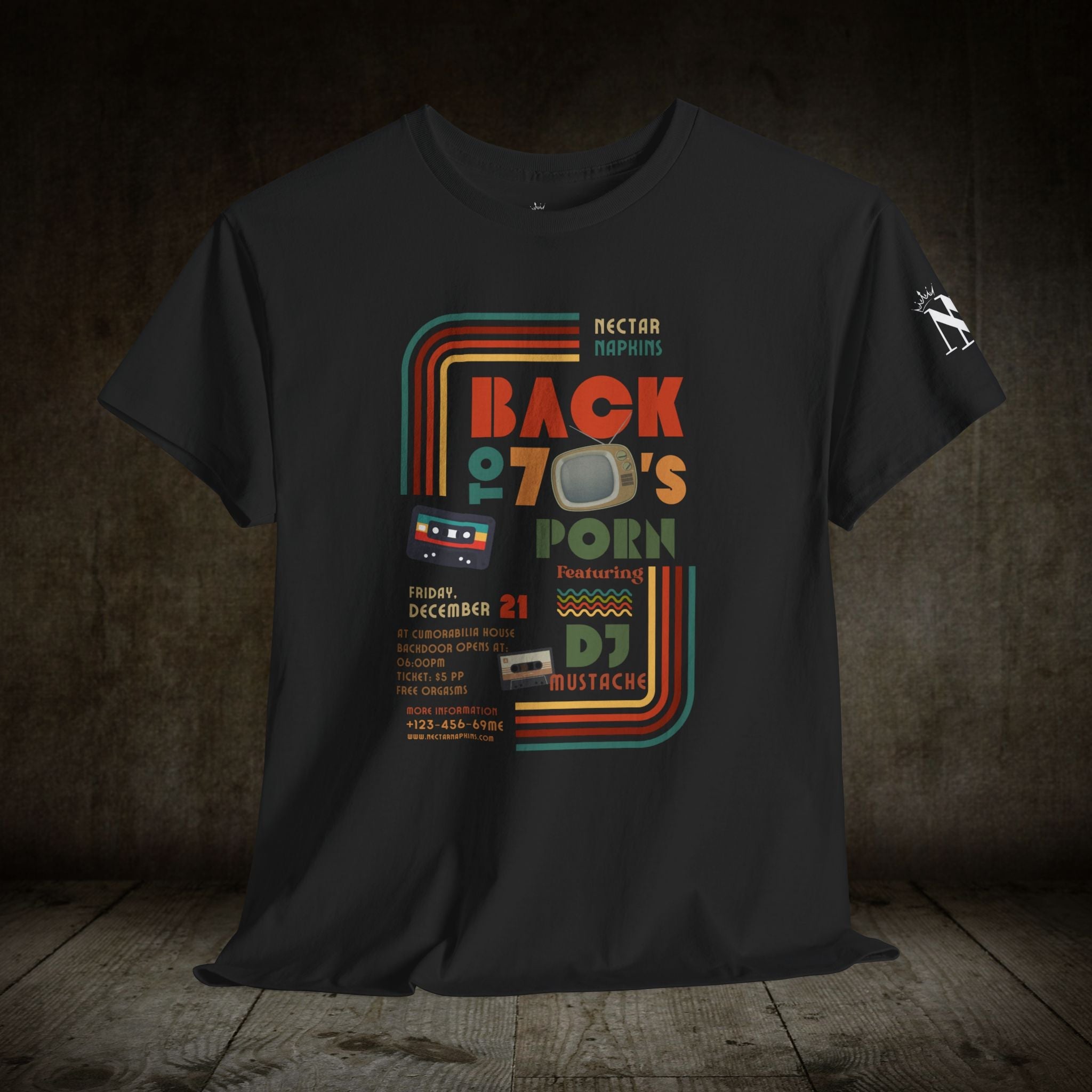 Back to 70s Porn | Mix & Match 100% Cotton Unisex Fun-Flirty Lovers’ Tees