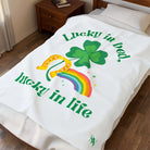 Lucky in Bed Lucky in Life St. Patrick’s Day | Mix & Match Soft Fun-Flirty Lovers’ Blankets