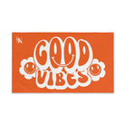 Smiley Happy Face Good Vibes Orange Cum Towel