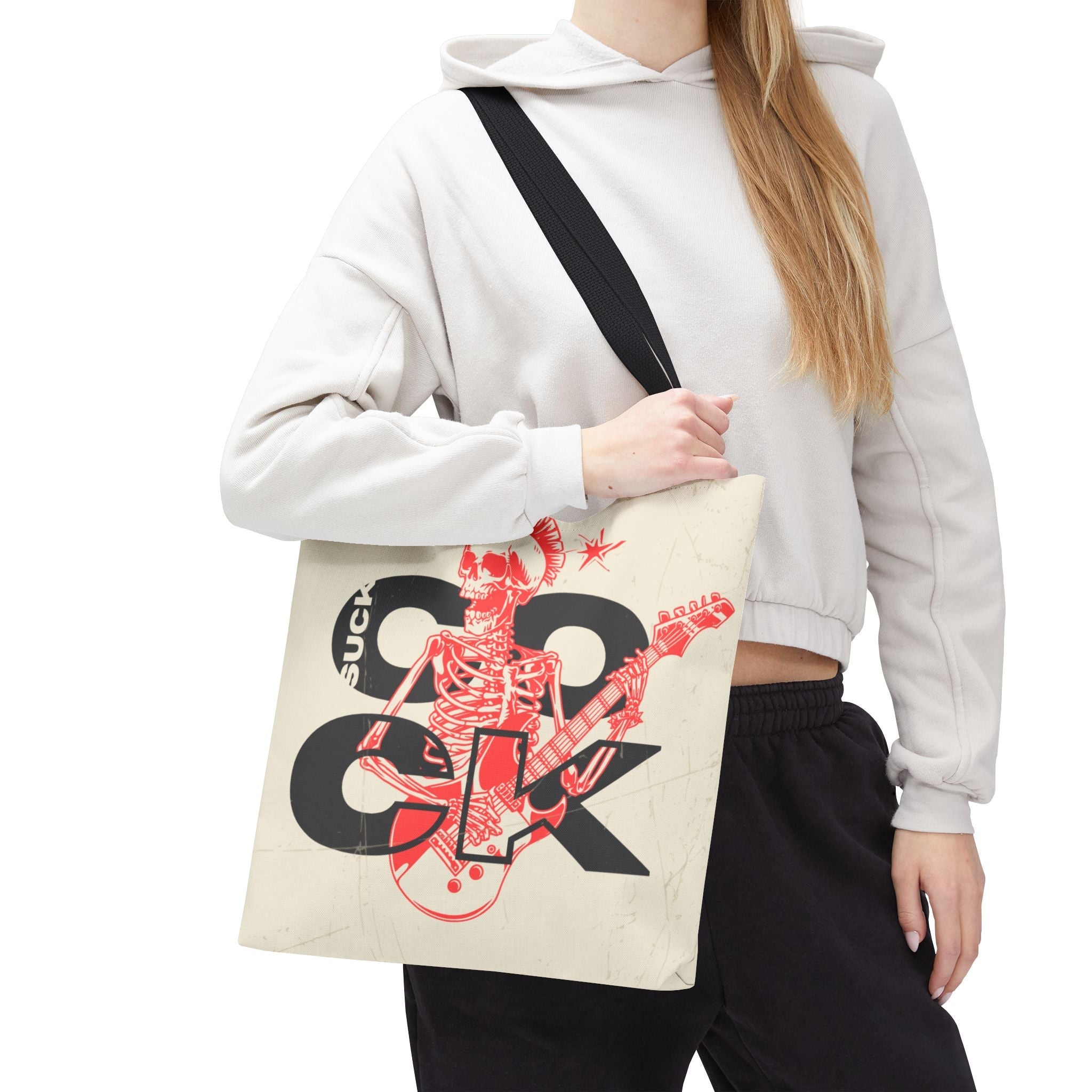 Suck Cock Skull Rocker Love Tote Bag