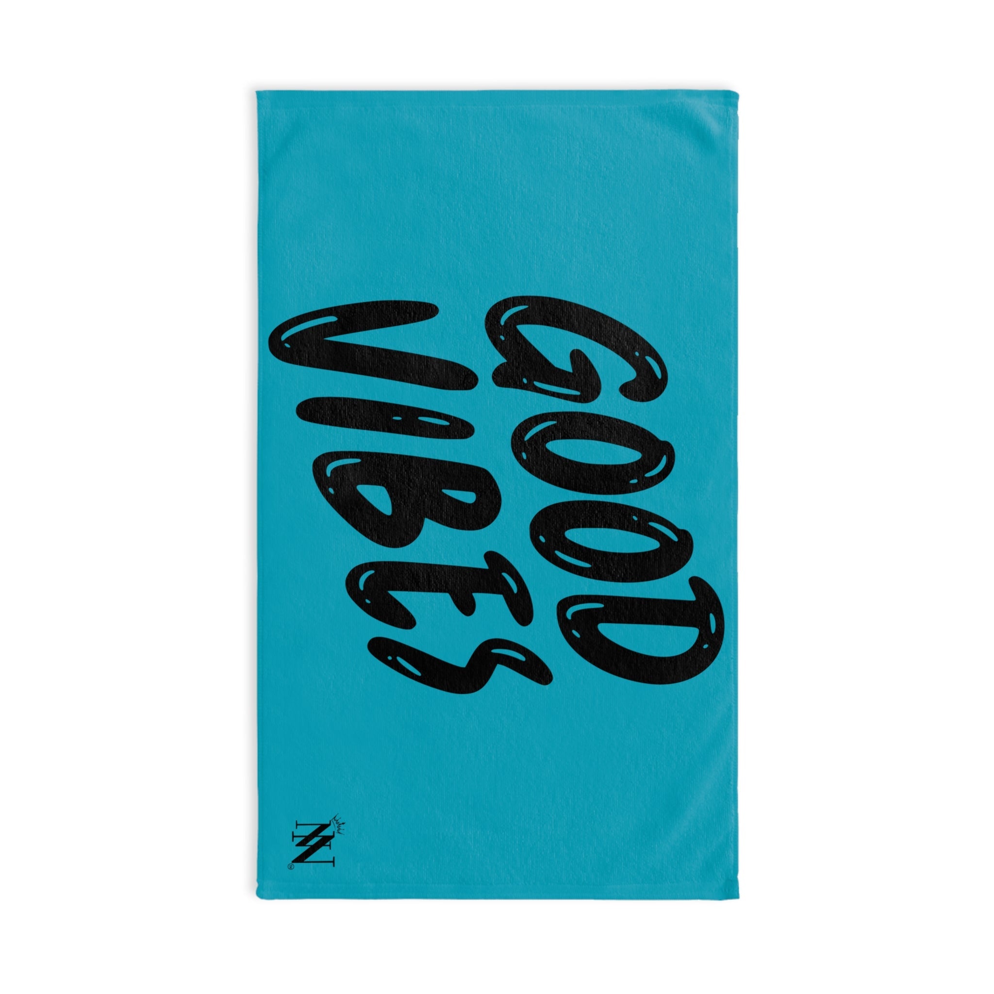 Good Vibes Bubble Print Teal Cum Towel