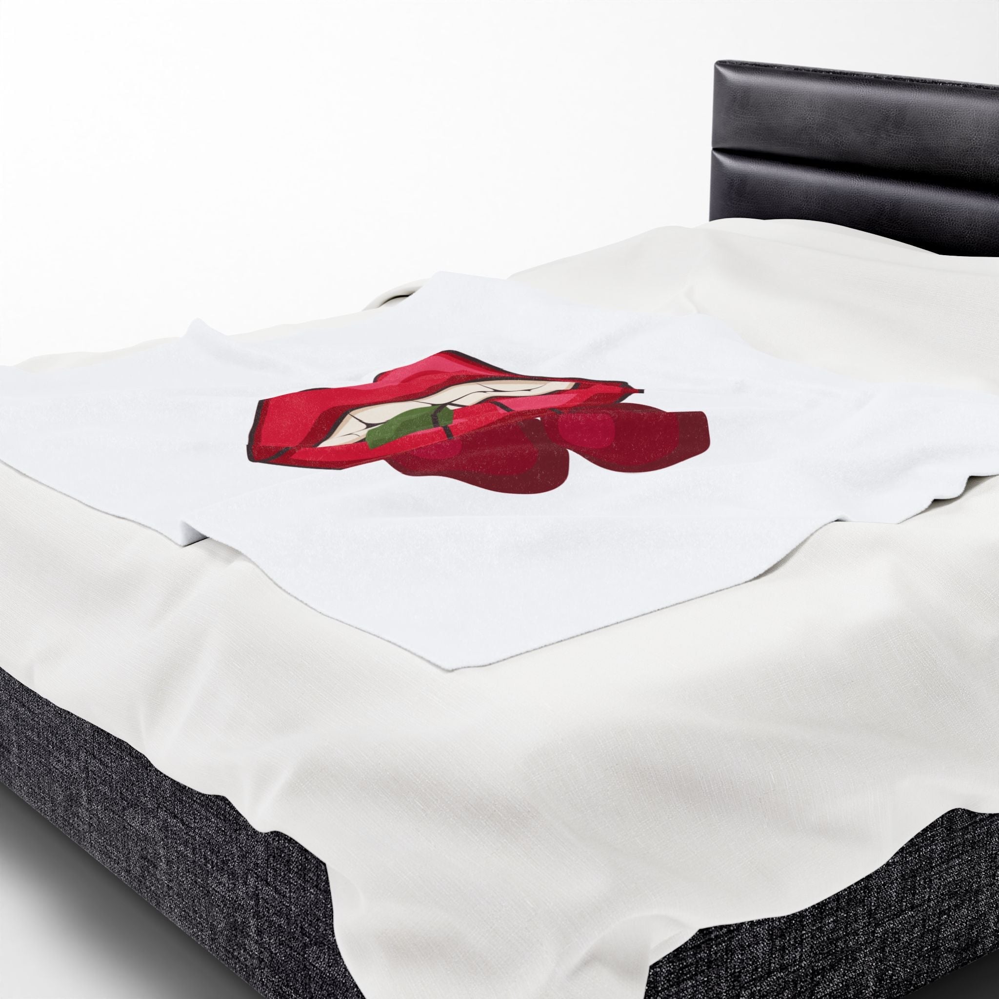 Bite My Cherries | Mix & Match Velveteen Fun-Flirty Lovers’ Blankets