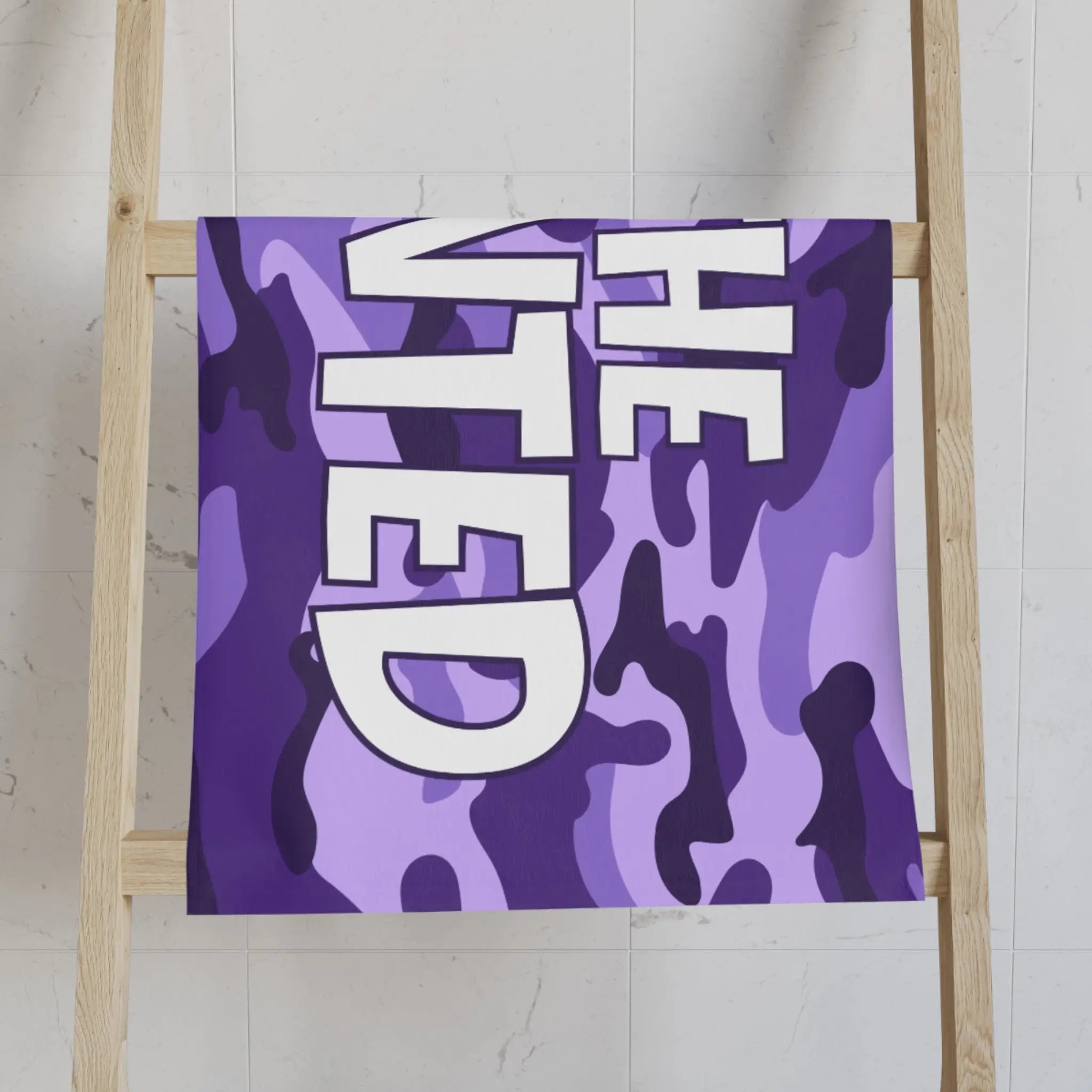 The Hunted Purple Camo Cum Towel