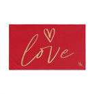 Gold Love Heart Red Cum Towel