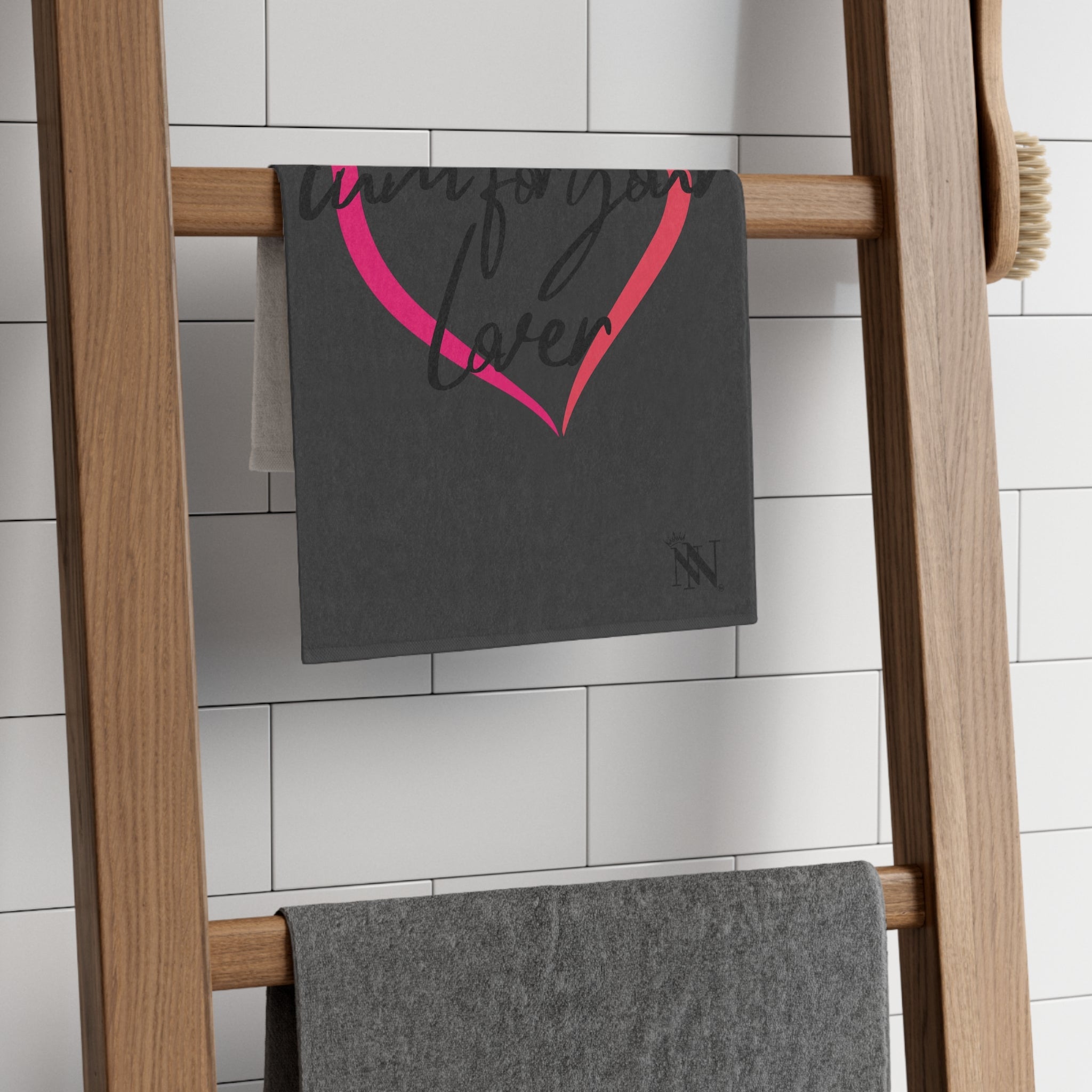 Cum for Your Lover Dark Grey | Mix & Match Soft Fun-Flirty Lovers’ Towels