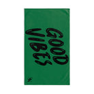 Good Vibes Bubble Print Green Cum Towel