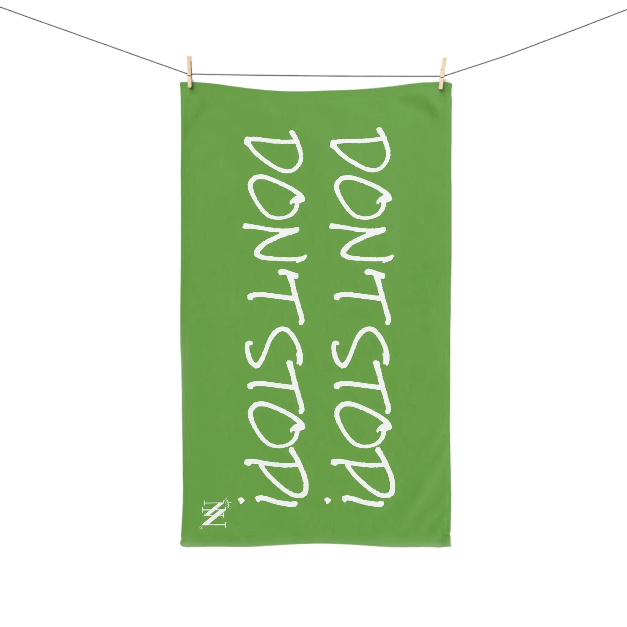 Don’t Stop! Don’t Stop Lime Green | Mix & Match Classic Fun-Flirty Lovers’ Towels