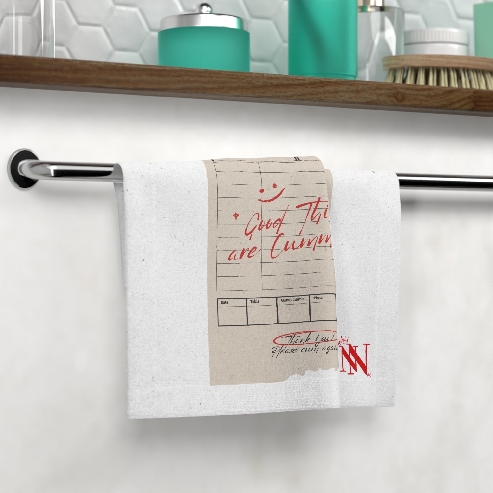 Good Things Are Cumming! Vintage Guest Check | Mix & Match Lils’ Fun-Flirty Lovers’ Towels
