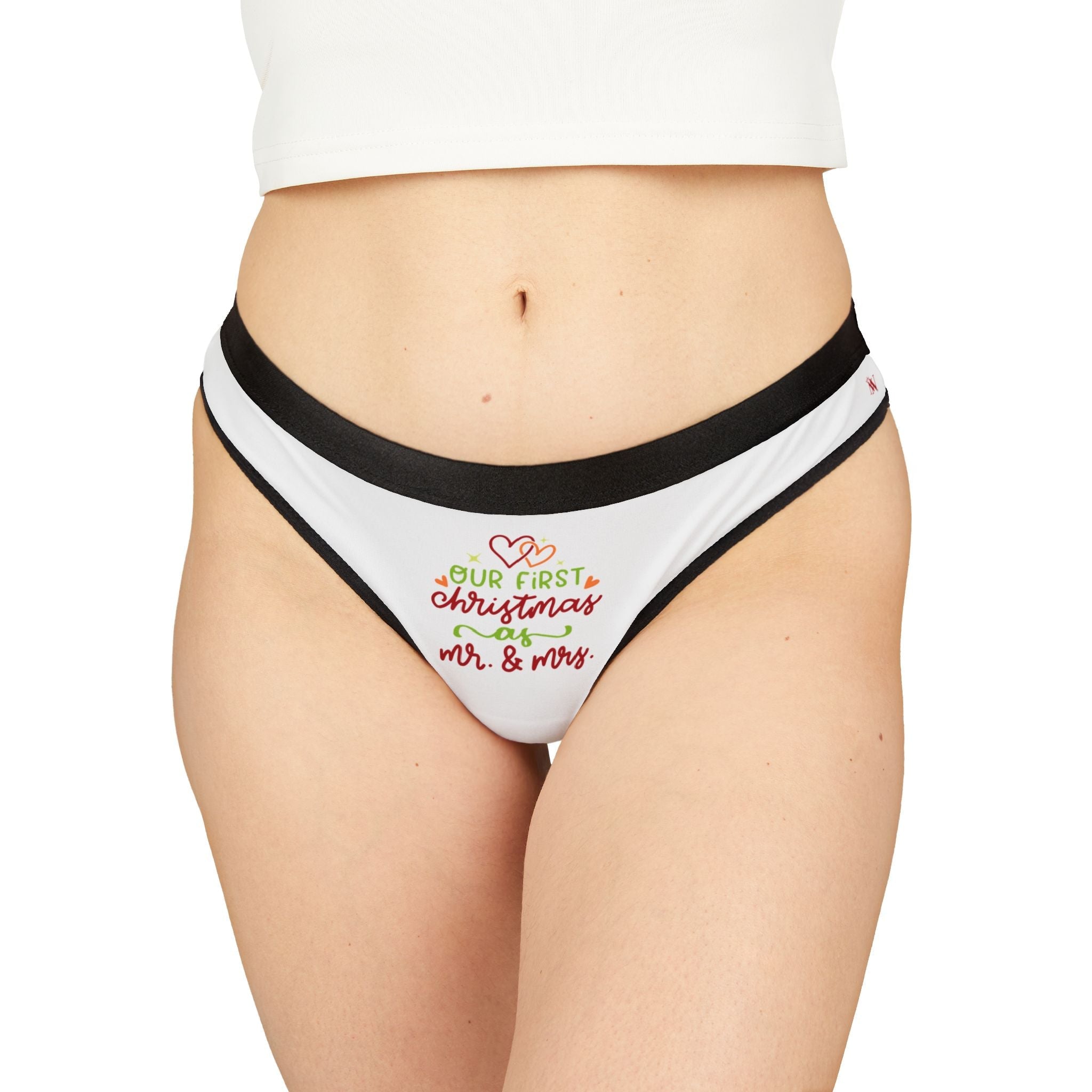 Our First Christmas as Mr. & Mrs. | Mix & Match Women’s Fun-Flirty Lovers’ Thongs