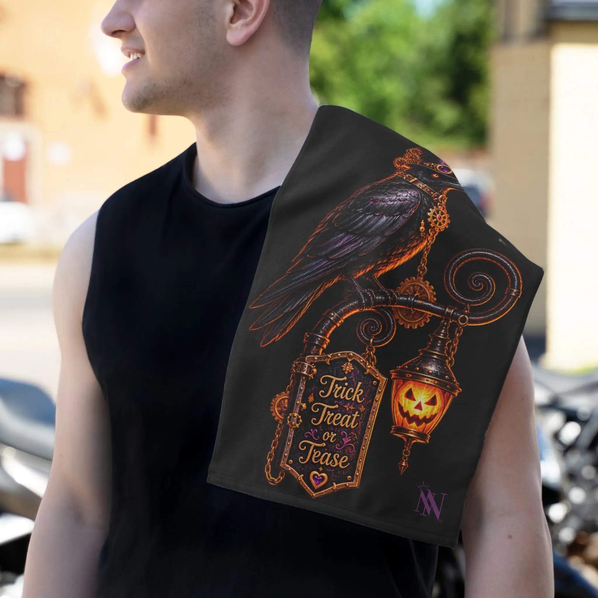 Trick Treat or Tease Crow Sex Towel