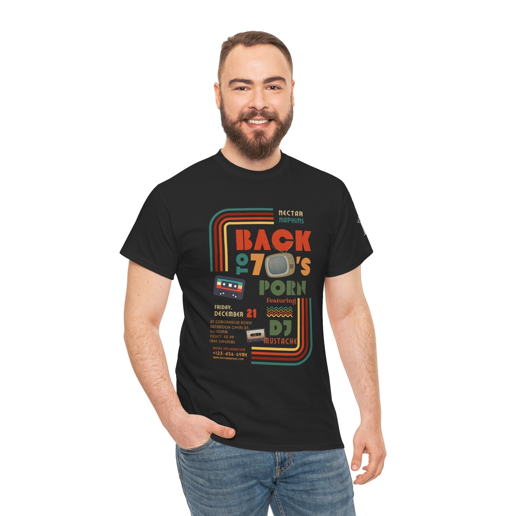 Back to 70s Porn | Mix & Match 100% Cotton Unisex Fun-Flirty Lovers’ Tees
