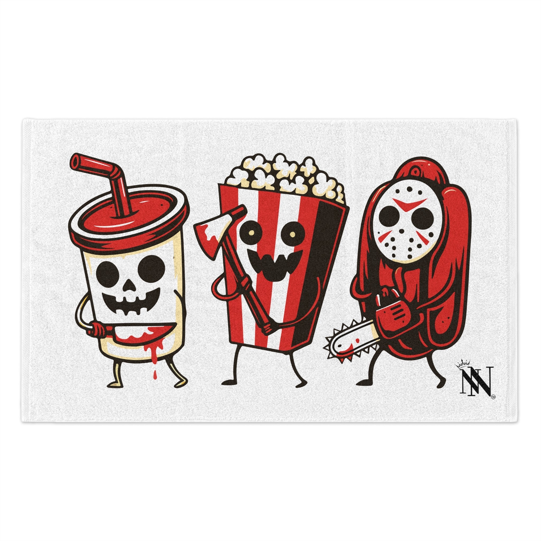 Scary Movie Night Junk Food | Mix & Match Soft Fun-Flirty Lovers’ Towels