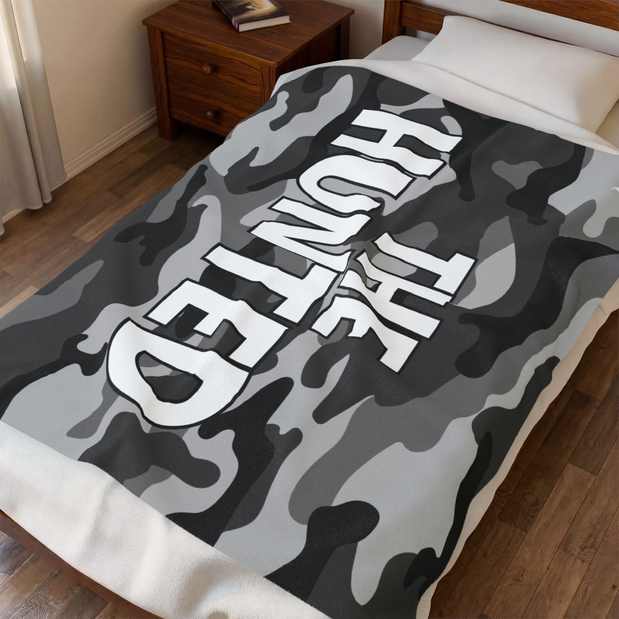 The Hunted Grey Camo Blanket