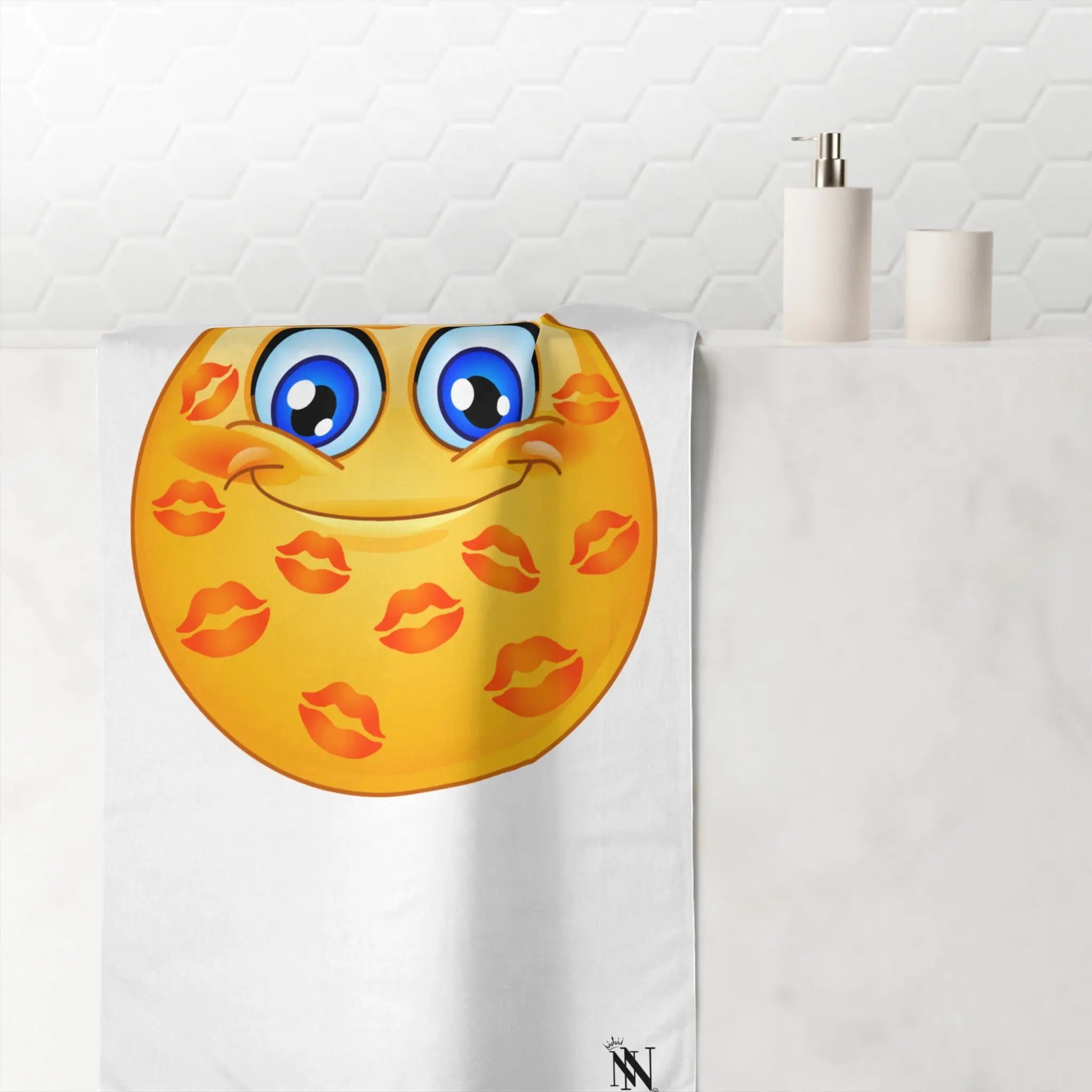 Kisses All Over Emoji Extra Large Towel
