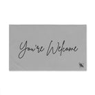 You’re Welcome Grey | Mix & Match Classic Fun-Flirty Lovers’ Towels