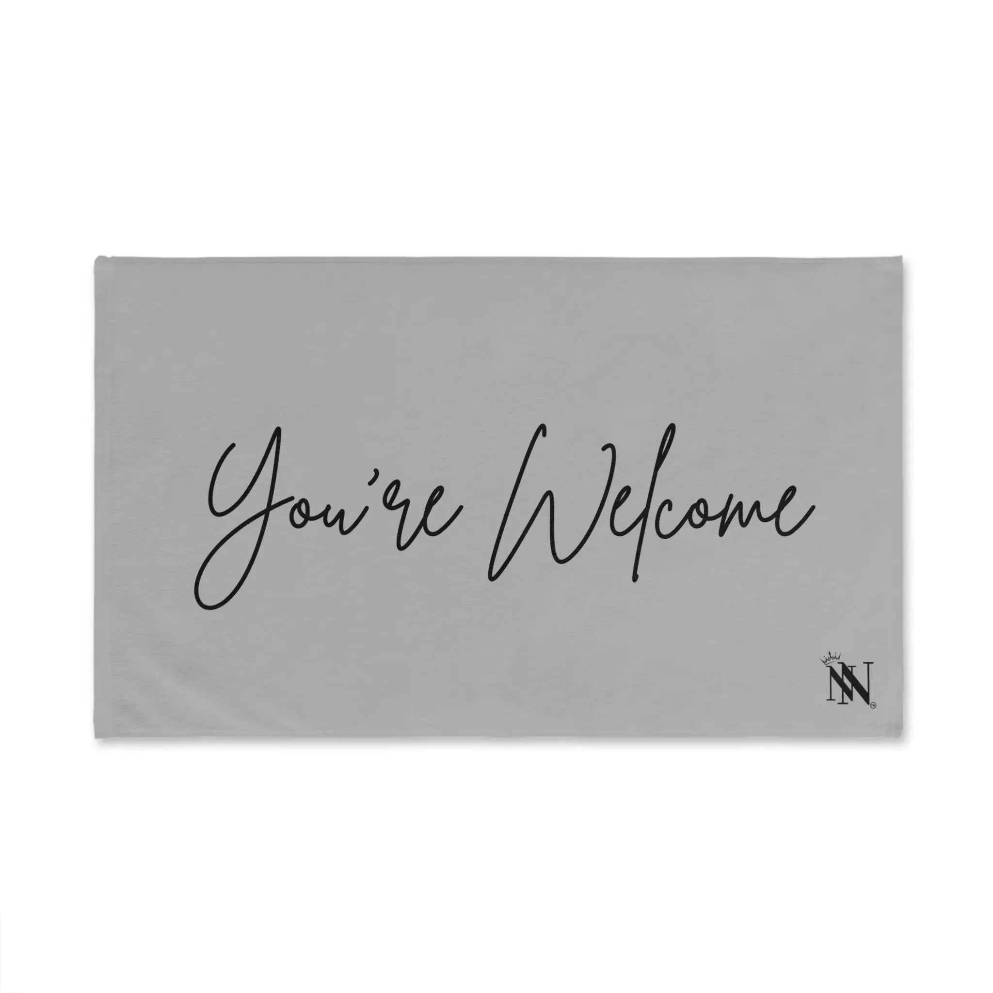 You’re Welcome Grey | Mix & Match Classic Fun-Flirty Lovers’ Towels