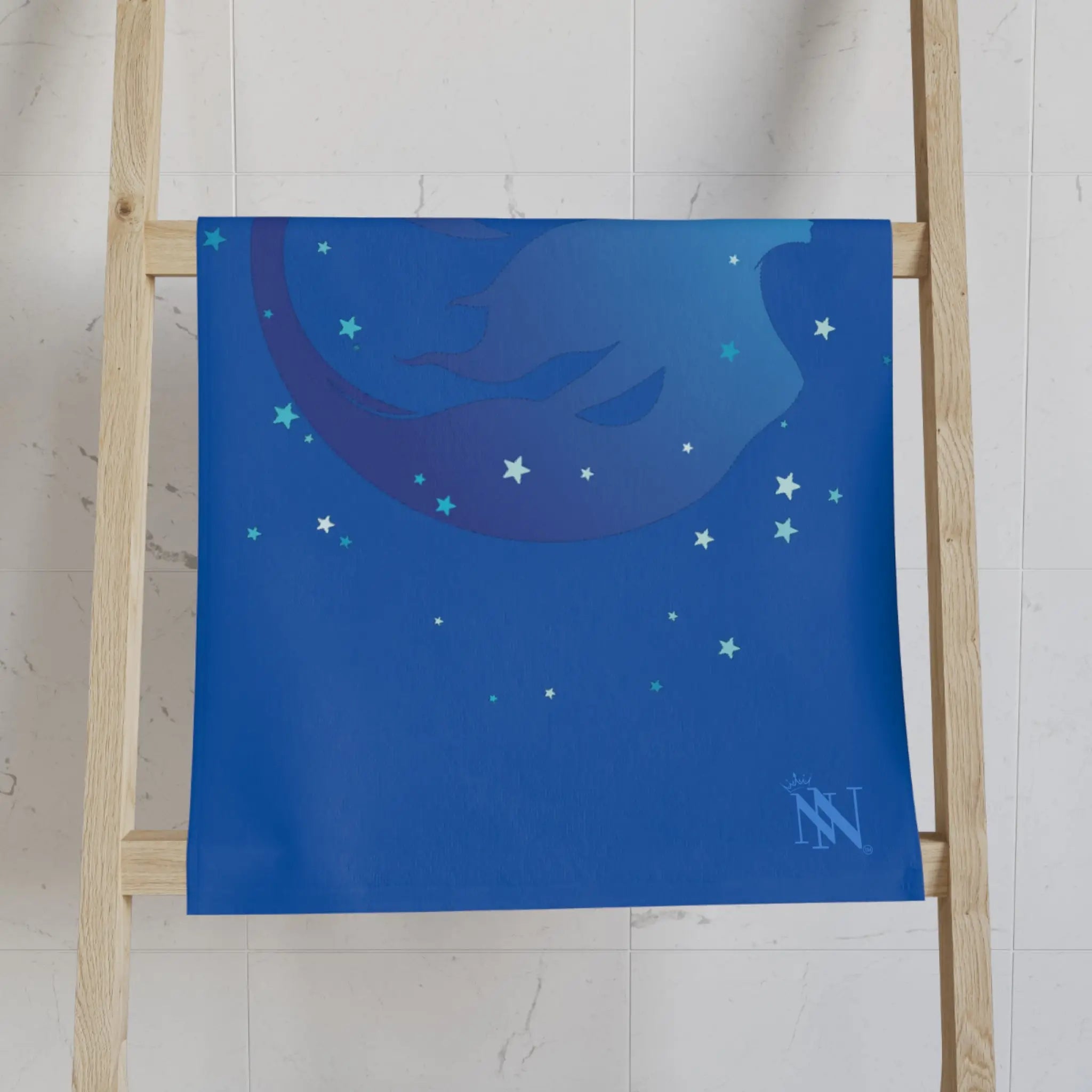 Mermaid Blue Stars Blue Cum Towel
