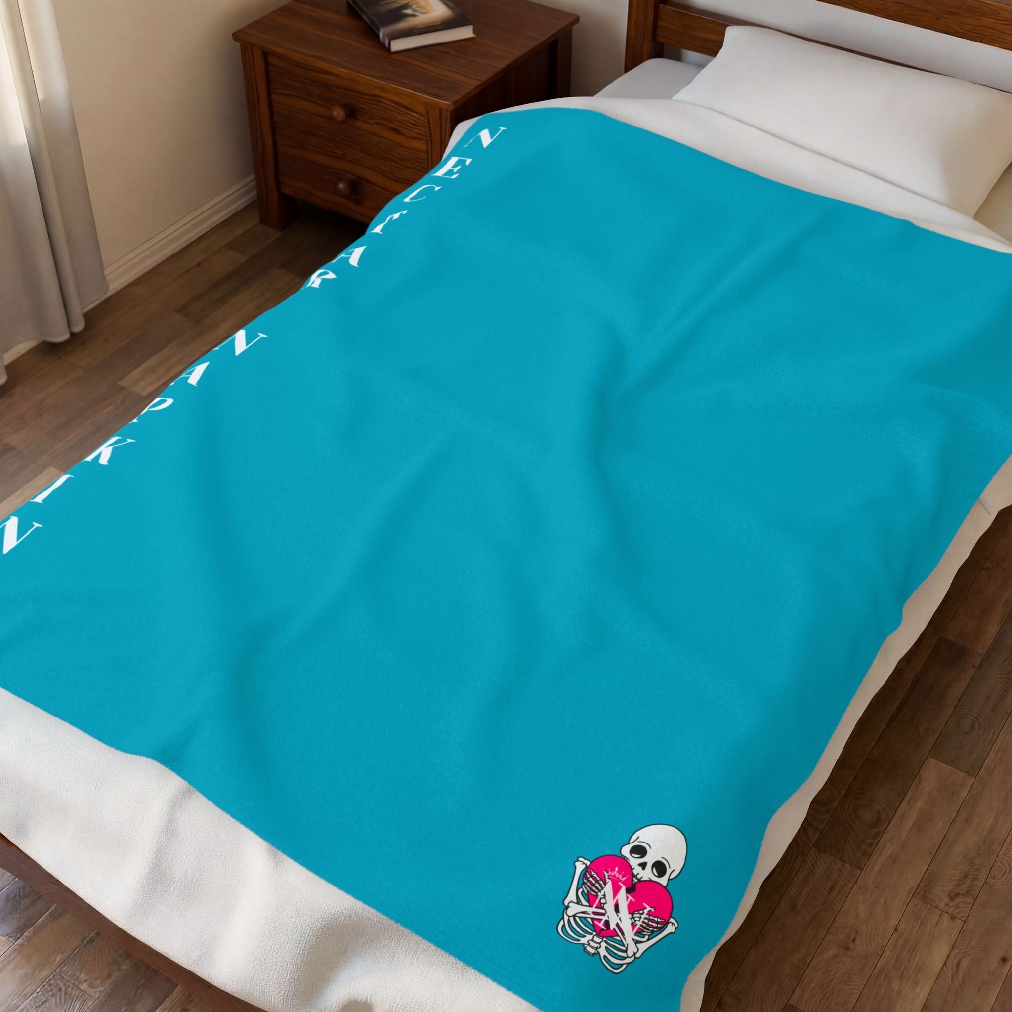 Nectar Napkins Brand Teal Love Blanket