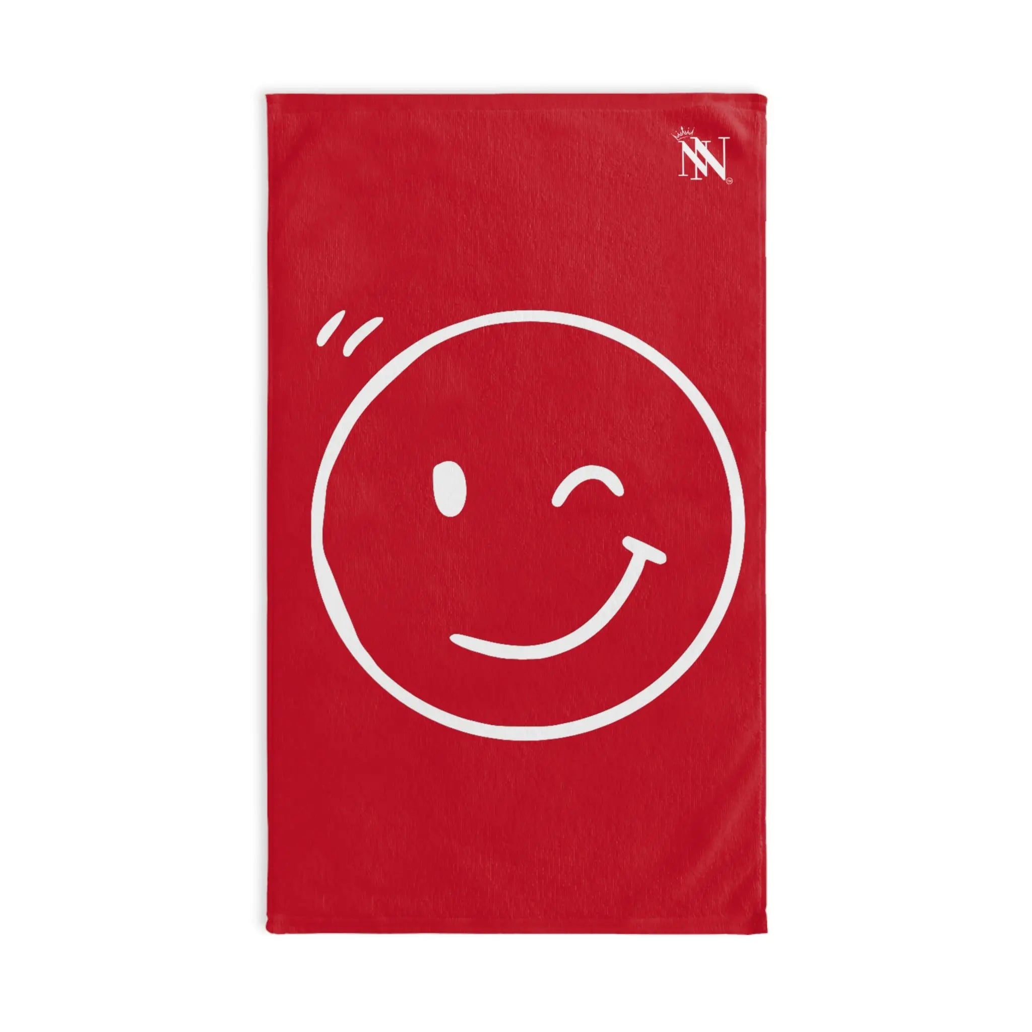 Wink Emoji Red Cum Towel
