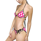 Signature Pink White Checkered | Mix & Match Fun-Flirty Lovers’ String Bikinis